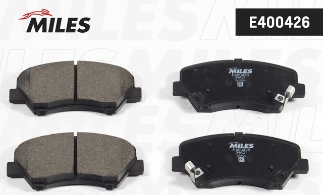 Тормозные колодки Miles (Low-Metallic) передние для Kia Ceed III 2018-2026. Артикул E400426