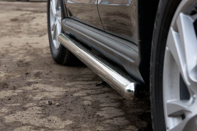 Защита порогов RusStal труба d63 (вариант 3) для Citroen C-Crosser 2007-2013. Артикул CCT-0001703