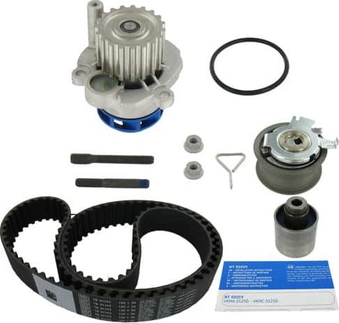 Помпа (водяной насос) с комплектом ремня ГРМ SKF. Артикул VKMC 01250-3