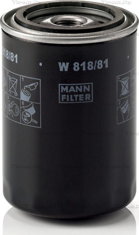 Масляный фильтр Mann-Filter для Toyota Model F 1982-1990. Артикул W 818/81