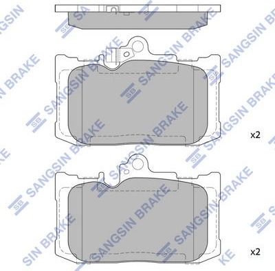 Тормозные колодки Sangsin Hi-Q. Артикул SP4552