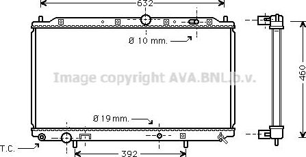 Радиатор охлаждения двигателя AVA для Volvo V40 I 1995-1999. Артикул MT2116