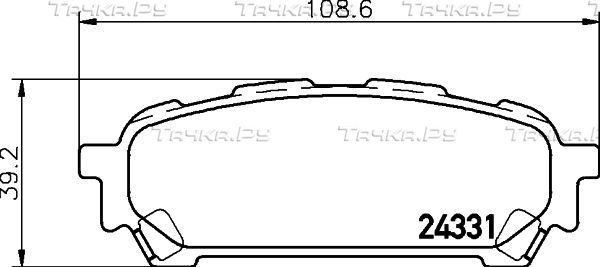 Тормозные колодки Nisshinbo задние для Subaru Forester II 2003-2008. Артикул NP7009