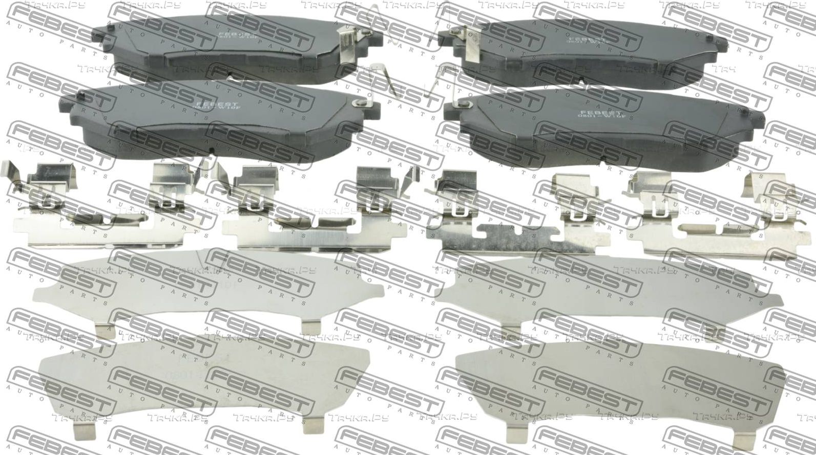 Тормозные колодки Febest передние для Subaru Impreza III 2011-2014. Артикул 0801-W10F
