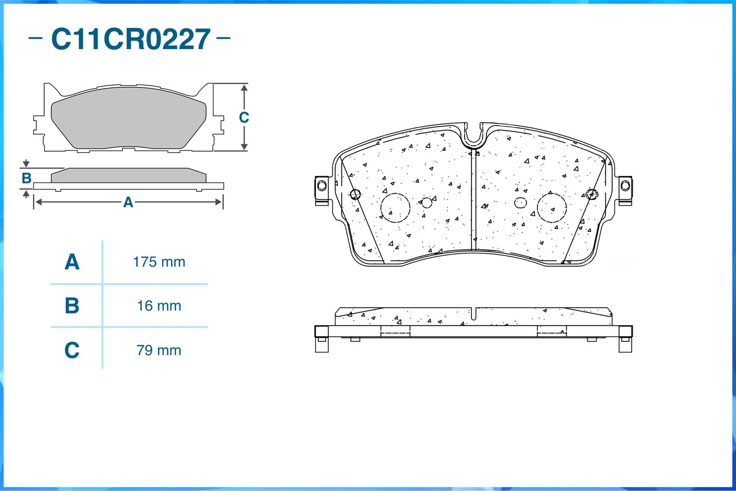 Колодки тормозные передние (Low Metallic) (Cworks). Артикул C11CR0227
