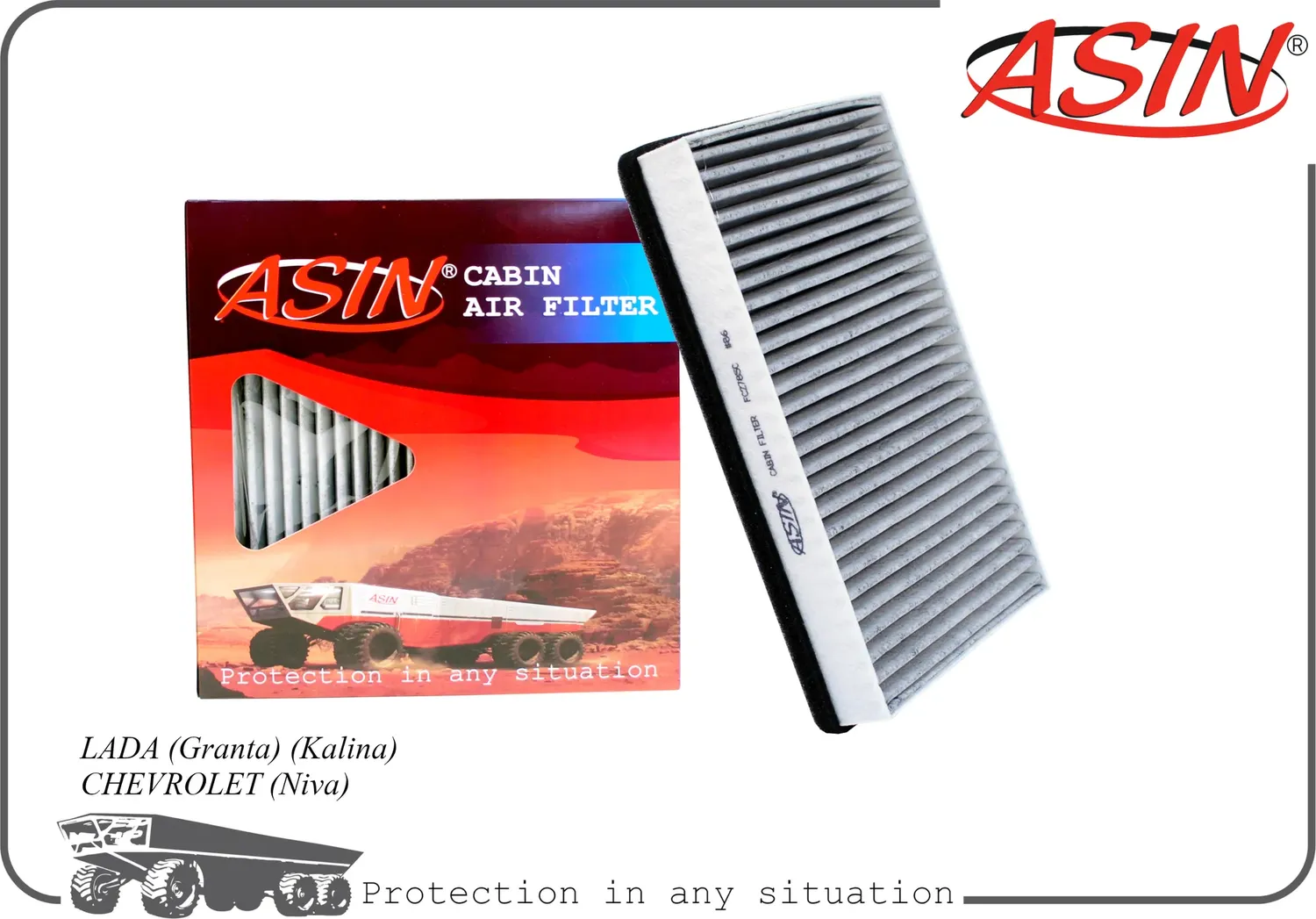 Фильтр салонный (угольный) (Asin). Артикул ASINFC2785C