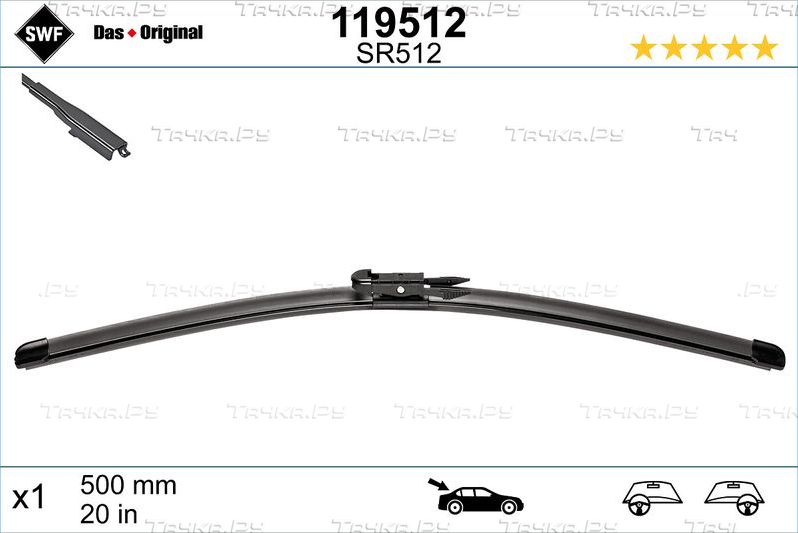 Щетка стеклоочистителя (дворник) SWF задняя для Ford Mondeo V 2014-2026. Артикул 119512