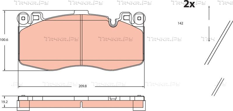 Тормозные колодки TRW. Артикул GDB2211
