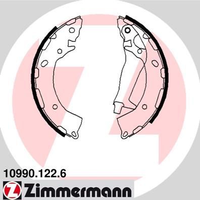 Тормозные колодки Zimmermann. Артикул 10990.122.6