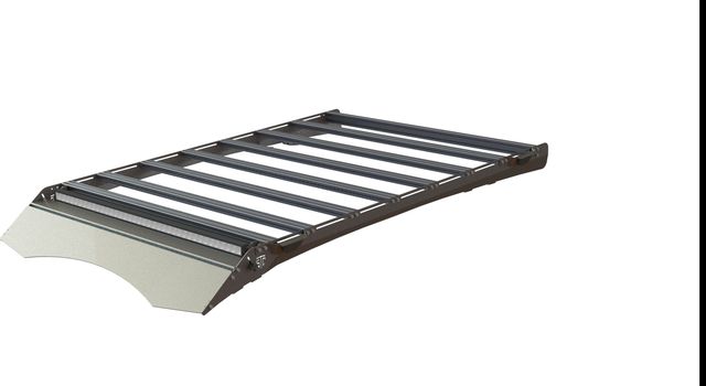 Экспедиционный багажник STC для Renault Duster I до рестайлинга 2010-2015 Шторка дальний и рабочий свет. Артикул STC-RDU/10-TR1-L1L3