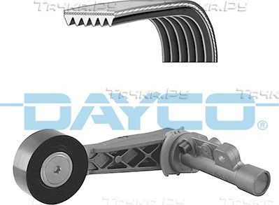 Приводной ремень поликлиновой с роликами (комплект) Dayco для Citroen C4 Picasso I 2008-2013. Артикул KPV222