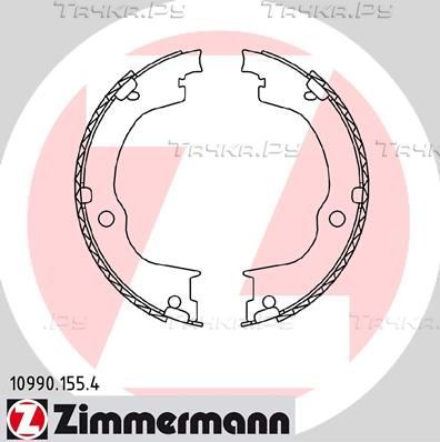 Тормозные колодки (стояночная тормозная система) Zimmermann. Артикул 10990.155.4