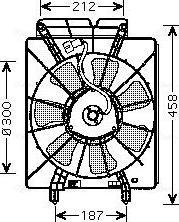 Вентилятор радиатора двигателя AVA для Honda CR-V II 2001-2007. Артикул HD7533