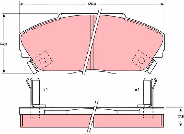 Тормозные колодки TRW передние для Rover 800 1986-1987. Артикул GDB733