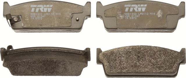 Тормозные колодки TRW задние для Nissan Maxima U11 1986-1988. Артикул GDB1002