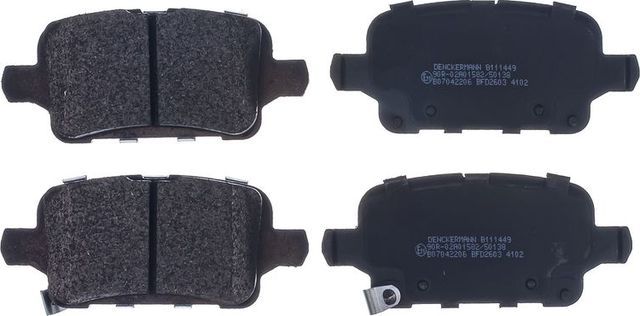 Тормозные колодки Denckermann задние для Opel Astra K 2015-2026. Артикул B111449