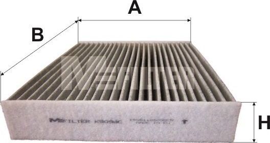 Салонный фильтр MFilter (Активированный уголь). Артикул K 9098C