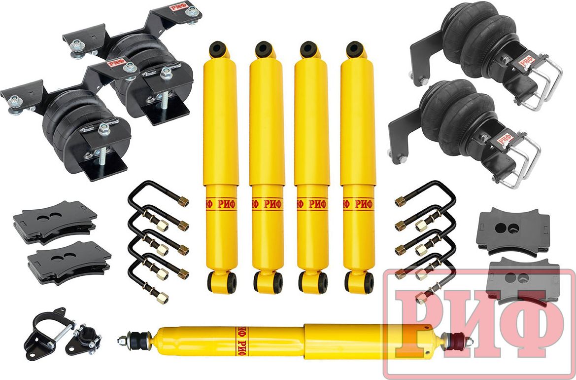 Лифт-комплект РИФ масляный с пневмоподвеской для ГАЗ Соболь 1998-2018, лифт 30 мм. Артикул RIF-Gaz-P