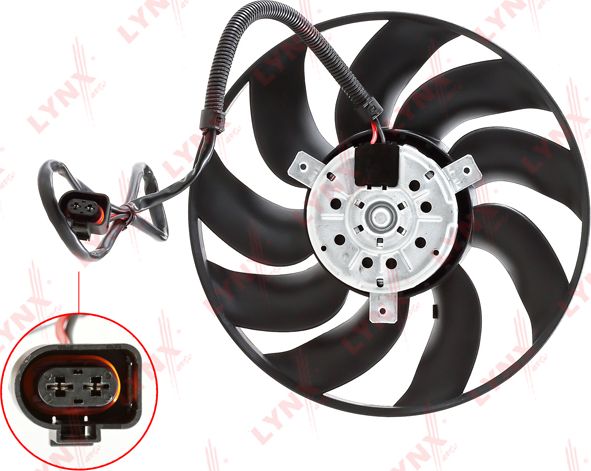Вентилятор радиатора двигателя LYNXauto для Volkswagen Multivan T5 2003-2015. Артикул RF-1669