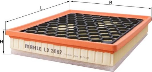 Воздушный фильтр Mahle-Knecht. Артикул LX 3062