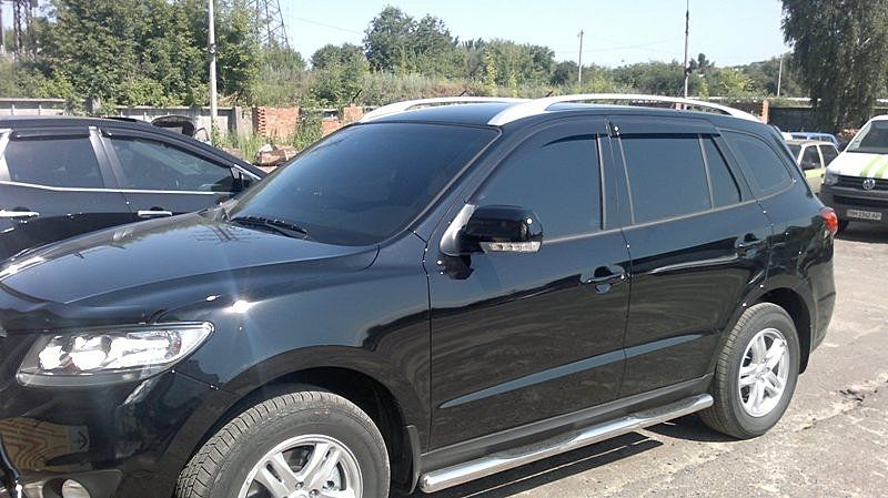 Дефлекторы Cobra Tuning для окон Hyundai Santa Fe II 2006-2012. Артикул H21306