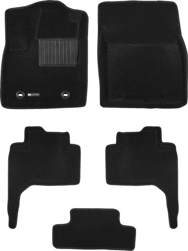 Коврики текстильные Euromat 3D Business (с крепежом) для салона Toyota Land Cruiser 300 2021-2026. Артикул EMC3D-005109