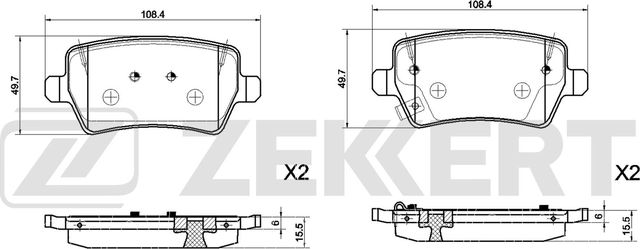 Тормозные колодки Zekkert. Артикул BS-1336