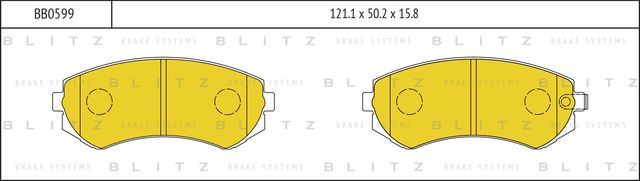 Колодки тормозные NISSAN ALMERA 97- передн. (Blitz). Артикул BB0599