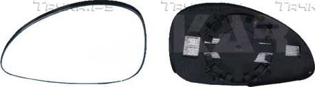 Зеркальное стекло бокового зеркала Alkar левое для Citroen C4 I 2004-2009. Артикул 6421855
