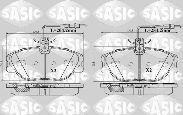 Тормозные колодки Sasic. Артикул 6210028