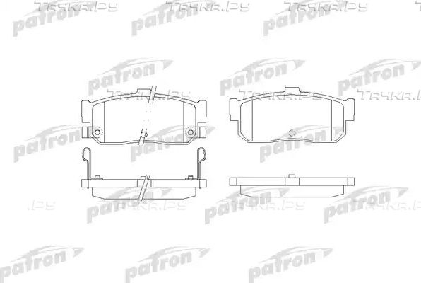 Тормозные колодки Patron задние для Nissan Maxima A32 1995-2000. Артикул PBP1104