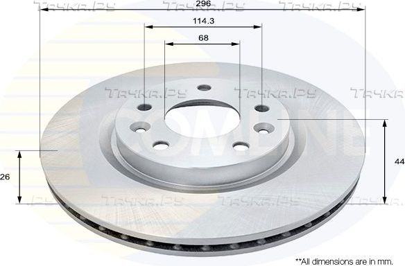 Тормозной диск Comline COATED. Артикул ADC0295V