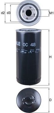Масляный фильтр Mahle. Артикул OC 48