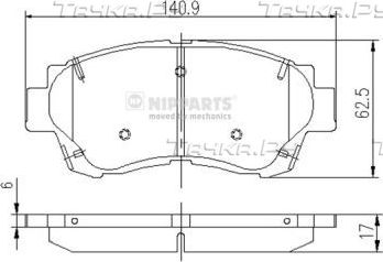 Тормозные колодки Nipparts передние для Lexus ES I 1991-1997. Артикул J3602060