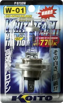 ЛАМПА ВЫСОКОТЕМПЕРАТУРНАЯ WHITEBEAM КОМПЛЕКТH4U 12V 60/55W(110/110) ПЛ (Koito). Артикул P0732W