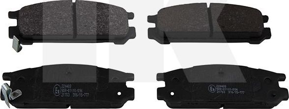 Тормозные колодки NK. Артикул 224408