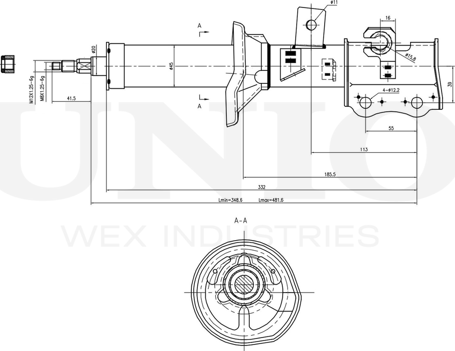 Амортизатор подвески (Unio). Артикул SAB-10113