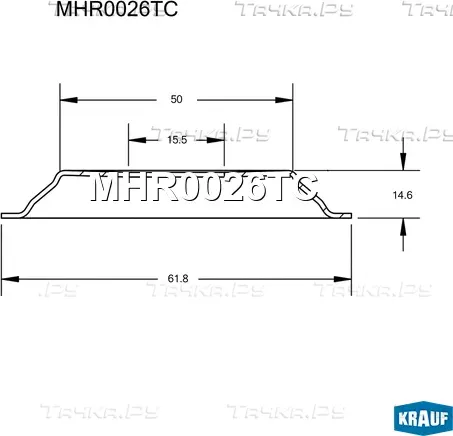 Тепловой экран турбокомпрессора (Krauf). Артикул MHR0026TC
