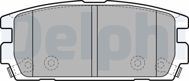 Тормозные колодки Delphi (Low-Metallic). Артикул LP1930