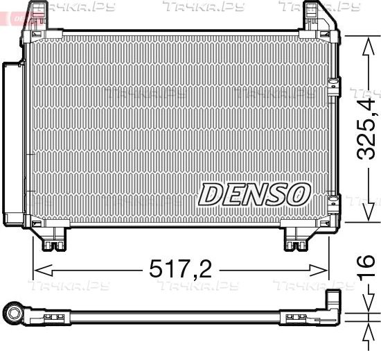 Радиатор кондиционера (конденсатор) Denso для Toyota Echo 2003-2005. Артикул DCN50101