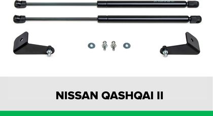Амортизаторы (упоры) капота Pneumatic для Nissan Qashqai II рестайлинг 2019-2024. Артикул KU-NI-QK02-00