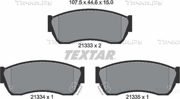 Тормозные колодки Textar передние для Suzuki Cappuccino 1992-1995. Артикул 2133301