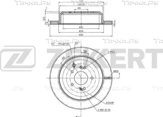 Тормозной диск Zekkert. Артикул BS-5949