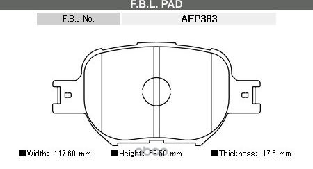 Колодки тормозные (FBL). Артикул AFP383