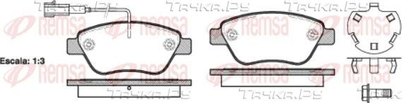 Тормозные колодки Remsa передние для Citroen Nemo I 2010-2015. Артикул 0858.32