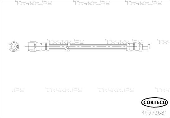 Тормозной шланг Corteco (EPDM (Этилен-пропиленовый каучук)). Артикул 49373681