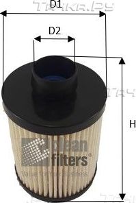 Топливный фильтр Clean Filters для Opel Combo C 2004-2012. Артикул MG1677