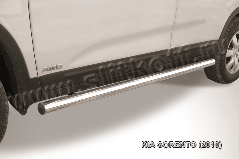 Пороги Slitkoff труба d57 для Kia Sorento II 2009-2012. Артикул KS10-005
