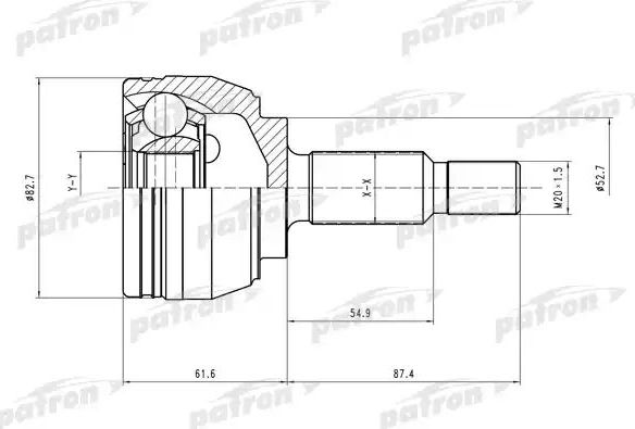 Шрус наружный (граната) Patron. Артикул PCV1519