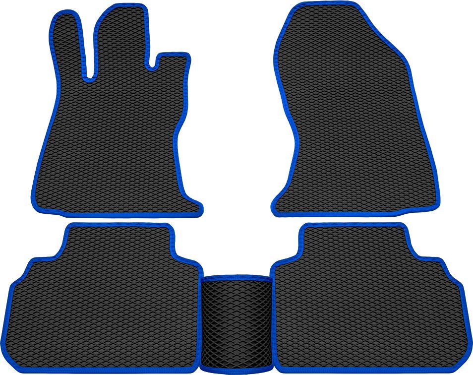 Коврики Rezkon EVA для салона Subaru Forester V 2018-2026 Синий кант. Артикул 9032005303